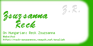 zsuzsanna reck business card